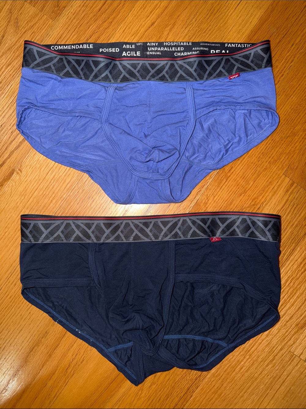 Two-Pack Men's Briefs by Unknown Brand — Blue and Navy